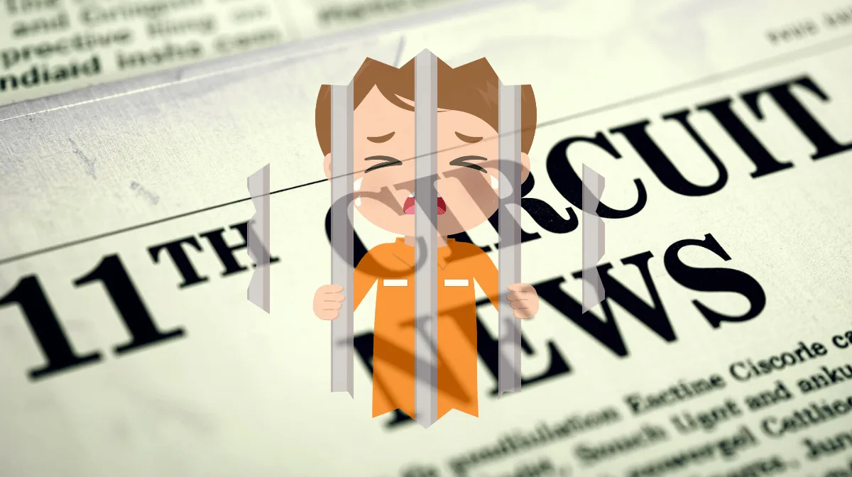 11th Circuit Detention Abuse News headline featuring an adult getting physical with a child