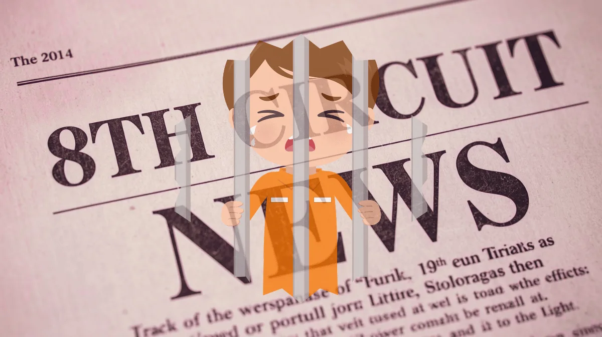 8th Circuit Detention Abuse News headline featuring an adult getting physical with a child